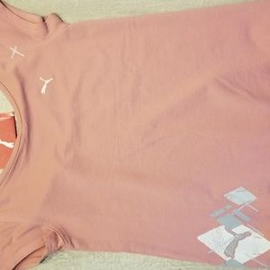 Puma pink t-shirt women's size S NWT sexy